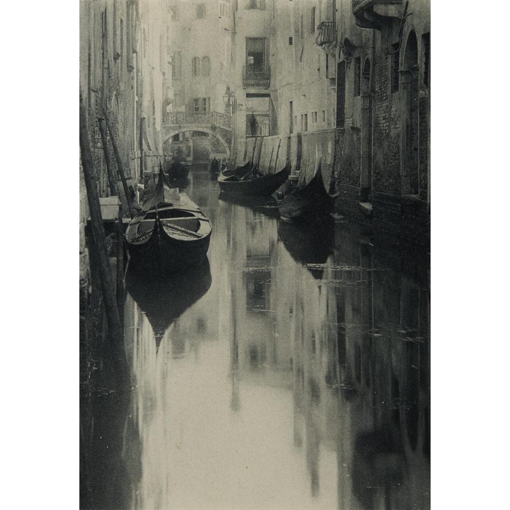 [CAMERA WORK] Group of three photogravures or halftones by Steiglitz and Steichen.: [CAMERA WORK] Group of three photogravures or halftones by Steiglitz and Steichen. Includes STIEGLITZ, ALFRED. A Venetian Canal 1894 from The Photographic Times,, 1898; Scurrying Home, 1894, Camera No