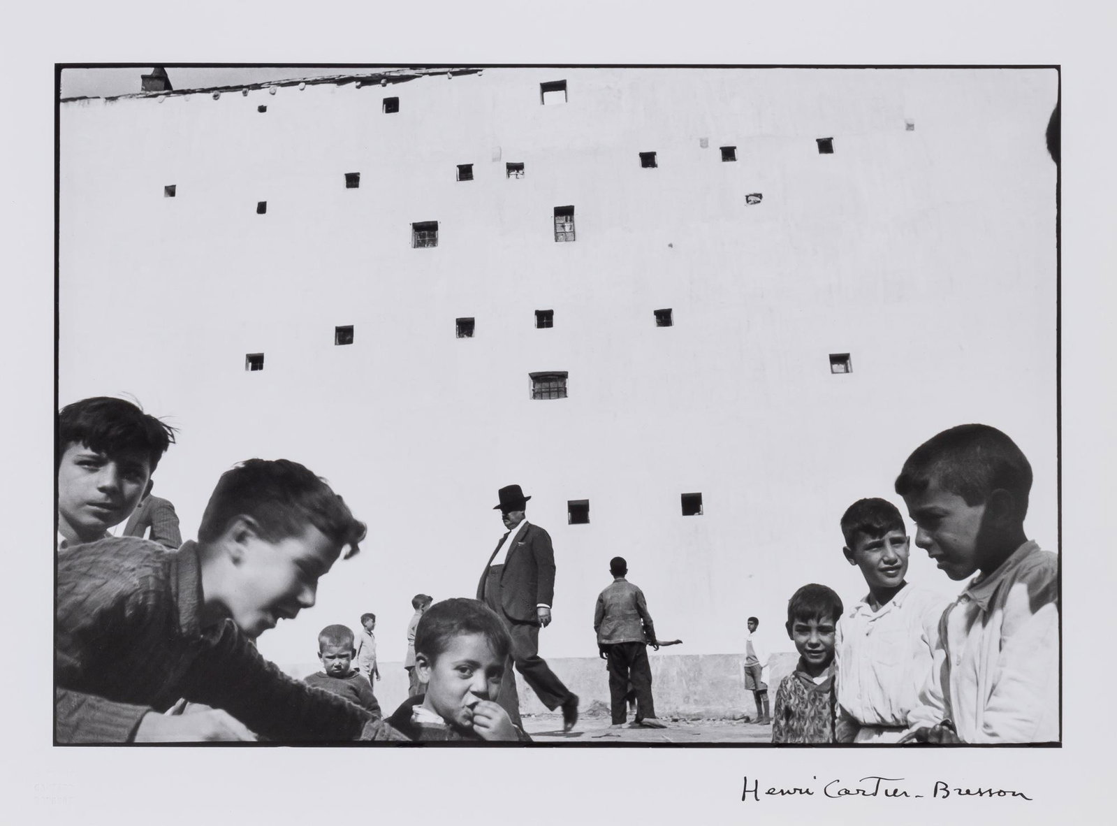 CARTIER-BRESSON, HENRI (1908-2004) Madrid, Spain, 1933.: CARTIER-BRESSON, HENRI (1908-2004) Madrid, Spain, 1933. Gelatin silver print, printed later, likely circa 1970s, 9 5/8 x 14 1/4 inches (245 x 360 mm) on larger sheet, signed recto in black ink by Henr