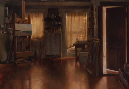 Jacob Collins American, b. 1964/65 Late Afternoon in the Studio, 2000: Jacob Collins American, b. 1964/65 Late Afternoon in the Studio, 2000 Signed and dated COLLINS '00 (ll); inscribed Collins on the overlap Oil on canvas 24 x 34 inches (61 x 86.7 cm) Provenance: John P