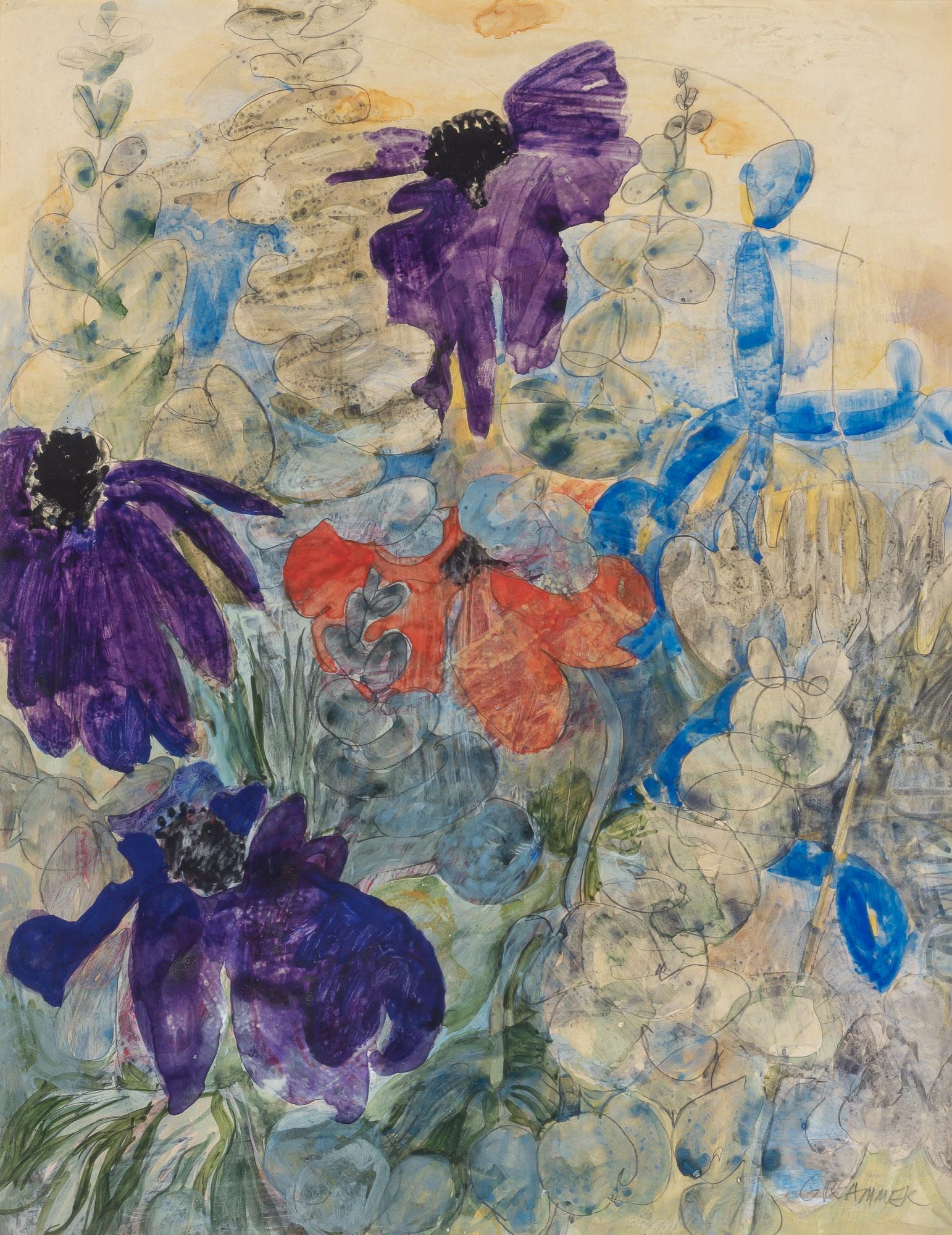 George Grammer American, 1928-2019 Iris and Anemone (1 of 3)