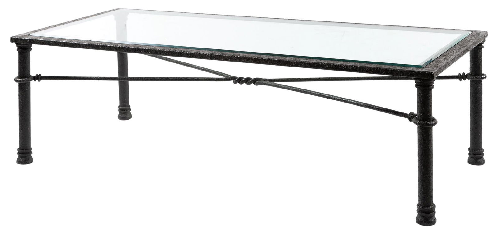 Giacometti Style Iron and Glass Low Table (1 of 4)