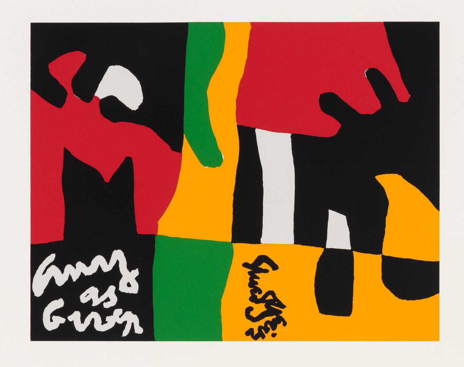 Stuart Davis COMPOSITION (COLE 27) Color screenprint from Ten Works by Ten Painters, unframed: Stuart Davis (1892-1964) COMPOSITION (COLE 27) Color screenprint, 1964, on wove paper, edition of 500, from Ten Works by Ten Painters, printed by Sirocco Screenprinters, under the supervision of Ives-