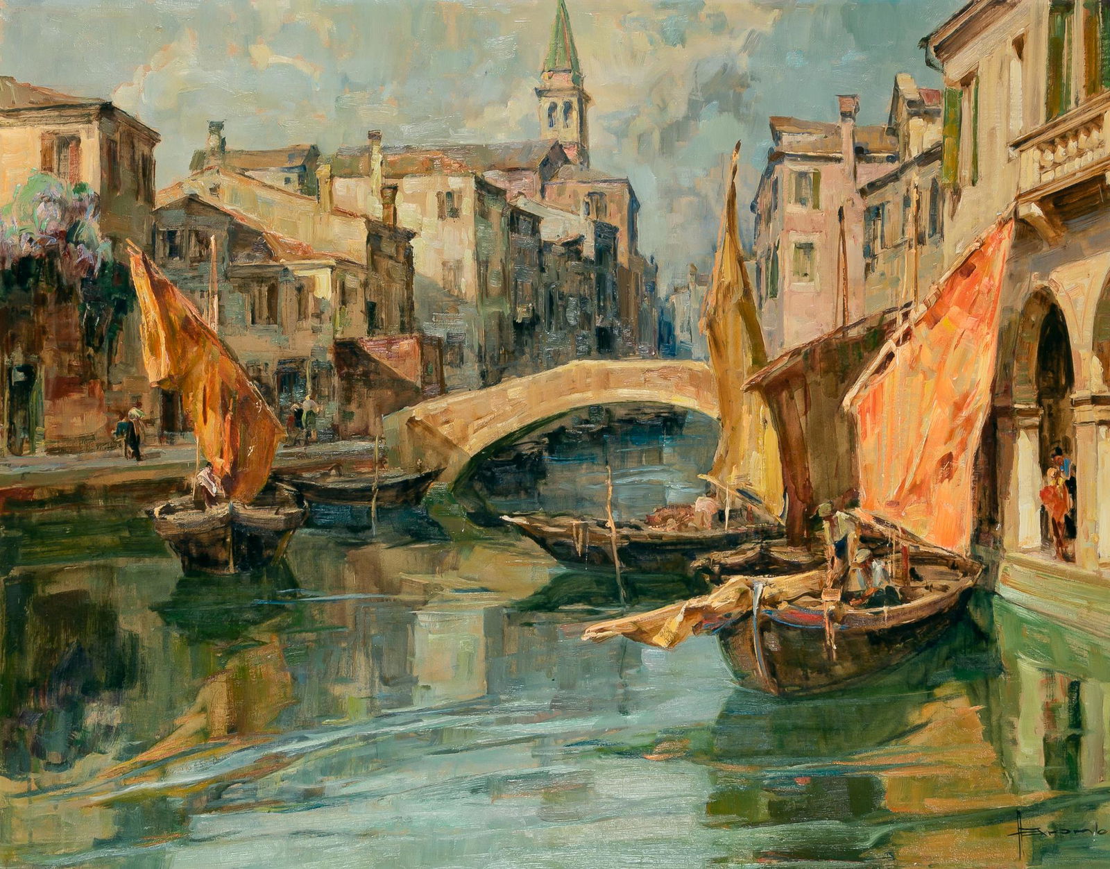 Angelo Brombo Italian, 1893-1962 View of Venice (1 of 3)