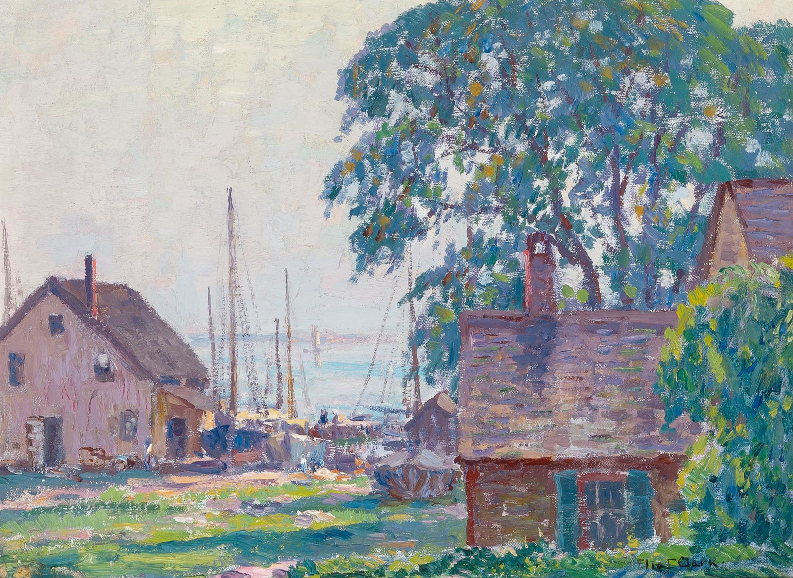 Eliot Candee Clark American, 1883-1980 The Shipyard (Provincetown, MA) (1 of 4)