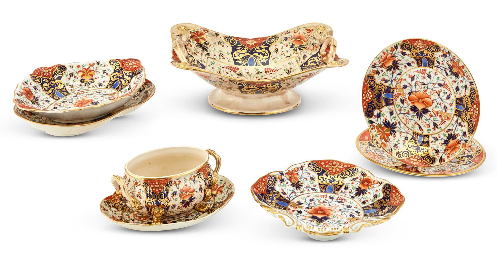 Assembled Davenport and Royal Crown Derby Imari Palette Partial Dinner Service (1 of 7)