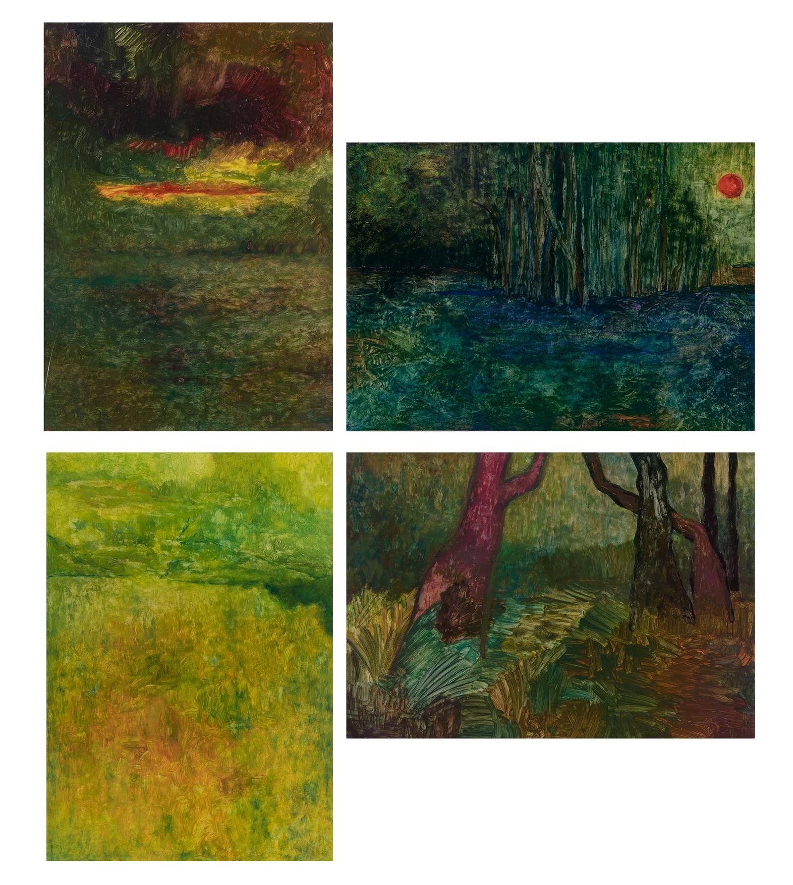 Gerlinde Herzer German, 20th Century Group of Landscapes (four works) (1 of 15)