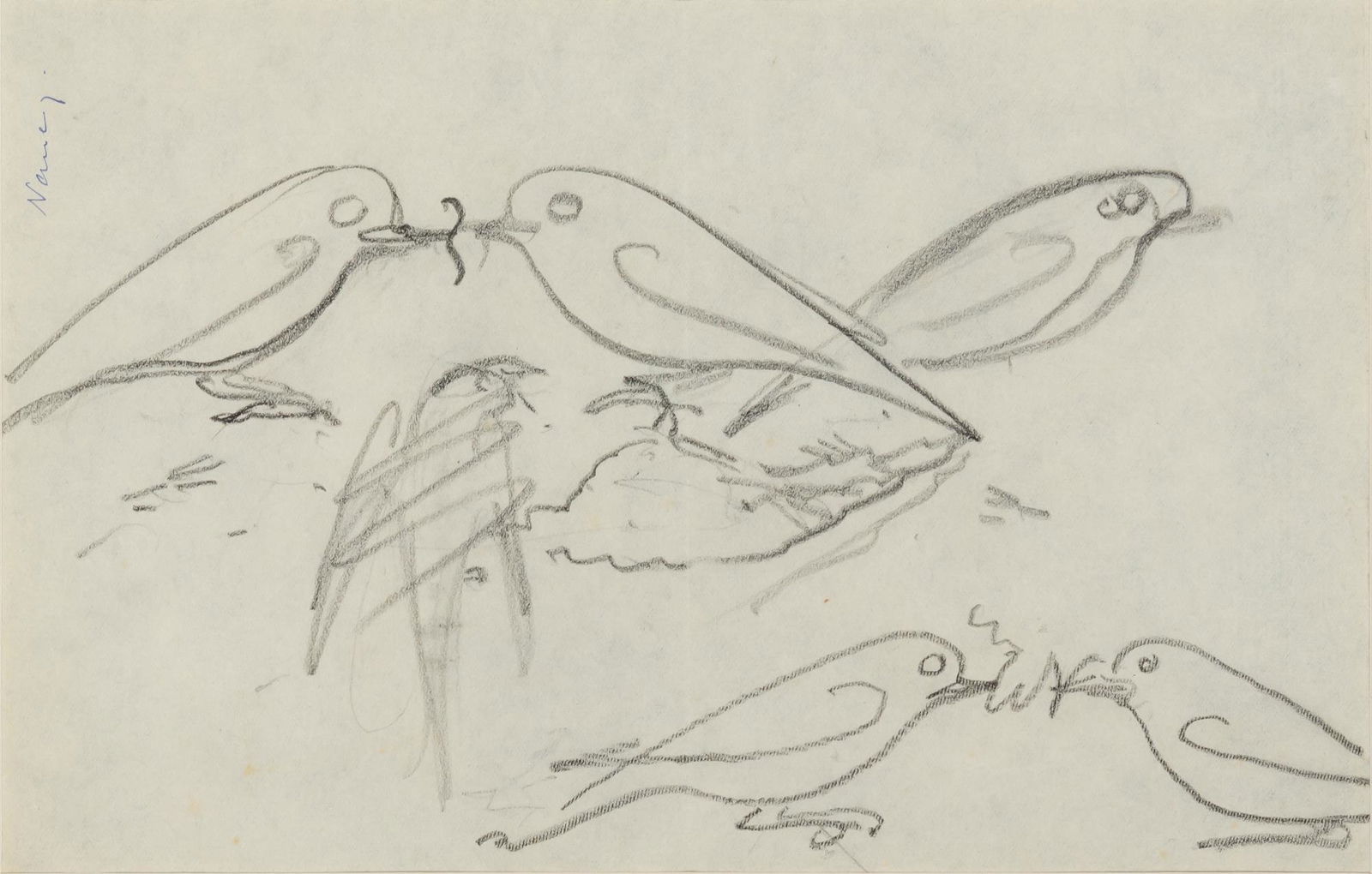Manner of Sir William Nicholson Bird Studies: Manner of Sir William Nicholson Bird Studies Inscribed indistinctly in ink (ul) Pencil on paper 7 1/2 x 10 inches (19.1 x 25.4 cm) •