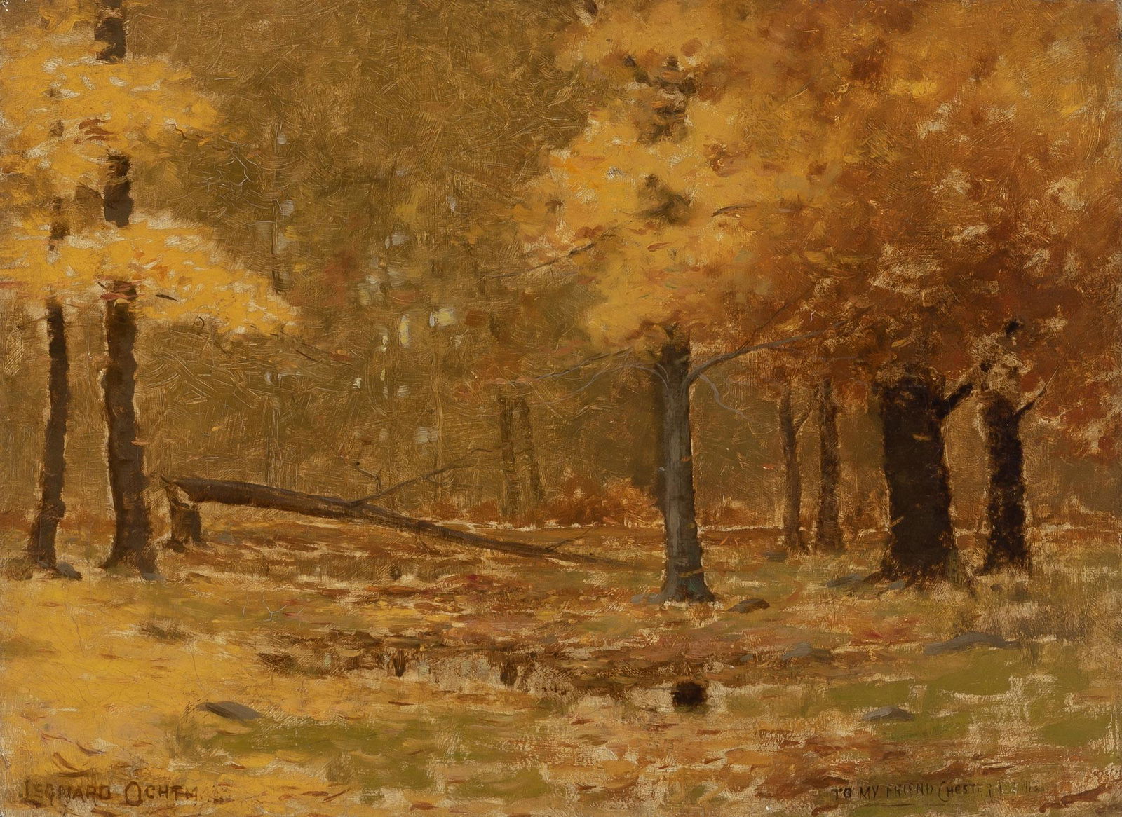 Leonard Ochtman American, 1854-1935 Autumn Landscape (1 of 4)