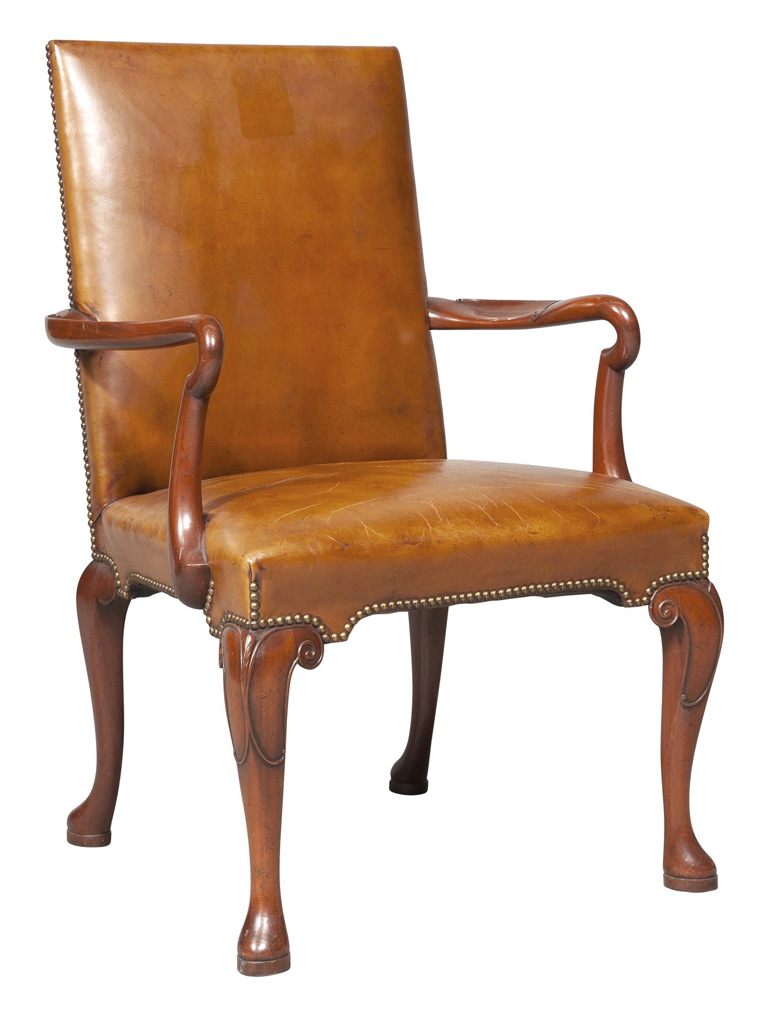 George II Style Walnut Shepherd's Crook Armchair (1 of 5)