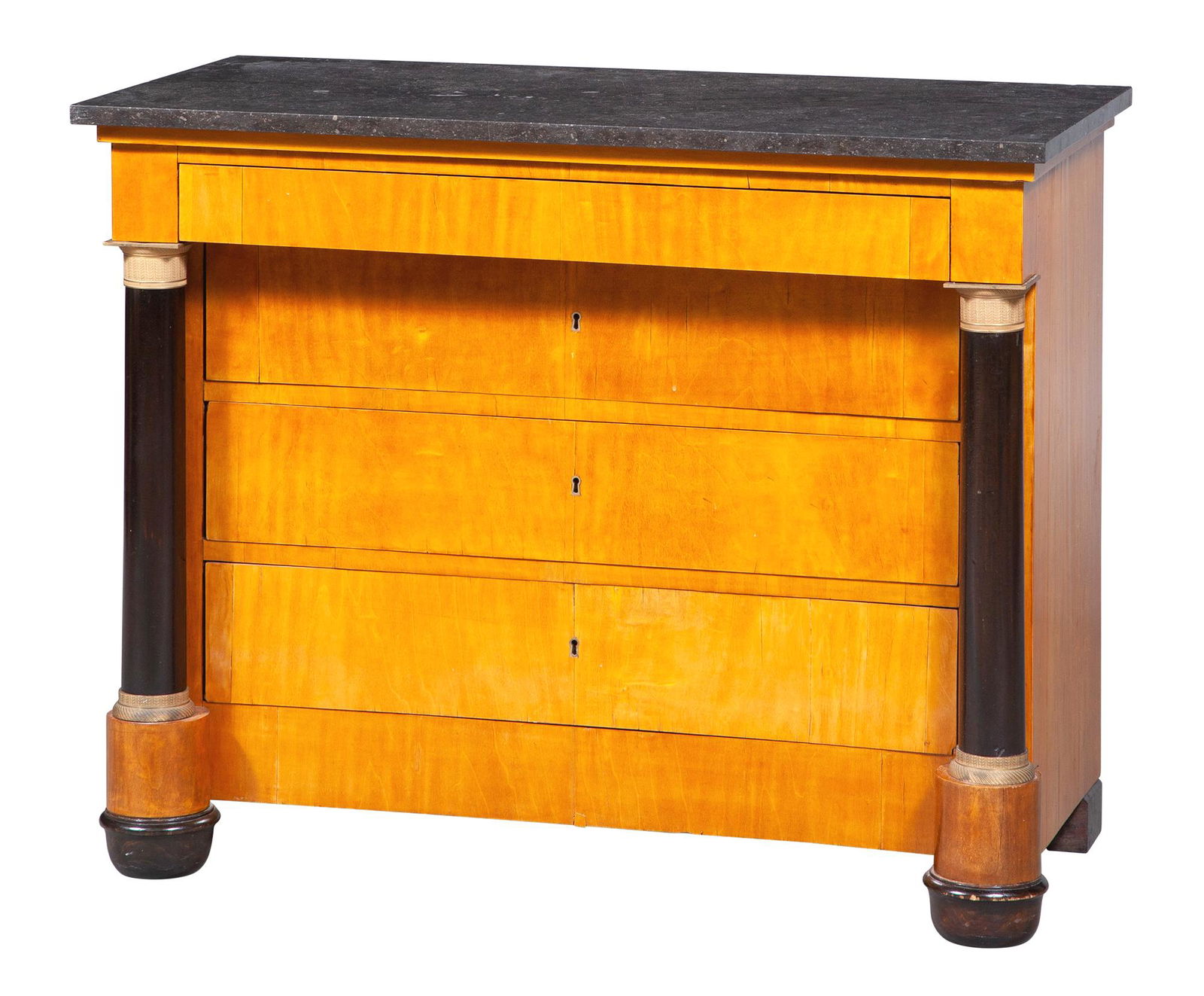 Empire Part Ebonized Mahogany Chest of Drawers (1 of 5)