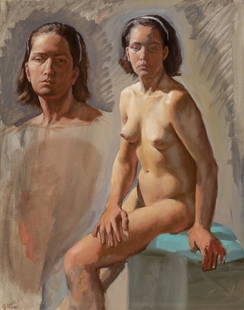 Jacob Collins American, b. 1964/65 Figure Study, 1988: Jacob Collins American, b. 1964/65 Figure Study, 1988 Signed J. Collins and dated 1988 (ll); inscribed Jacob / Collins / c. 1990 on the reverse Oil on canvas 24 x 30 inches (61 x 76.2 cm) Provenance: