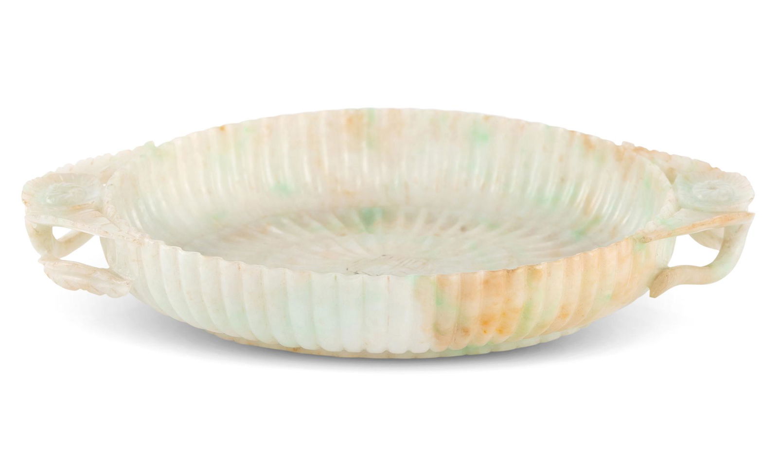 A Chinese Mughal-Style Jadeite Dish Width 6 1/4 " (1 of 7)