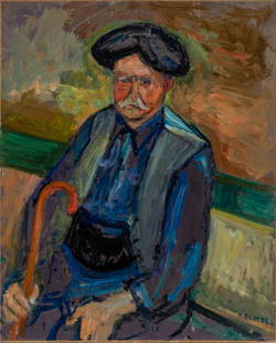 Arbit Blatas Lithuanian, 1908-1999 The Old Man of Ceret: Arbit Blatas Lithuanian, 1908-1999 The Old Man of Ceret Signed A. Blatas (lr) Oil on canvas 31 1/2 x 25 1/2 inches (80 x 64.8 cm) Provenance: The Estate of the Artist, 1999 The Estate of Regina Resnik