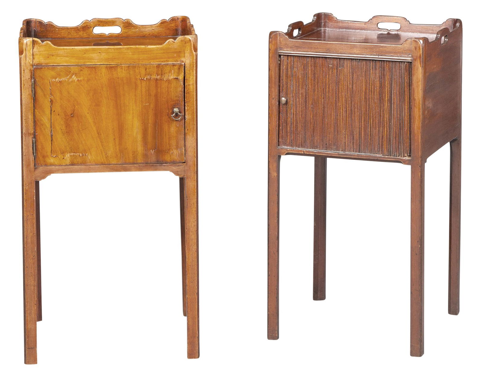 Two George III Mahogany Pot Cupboards (1 of 4)