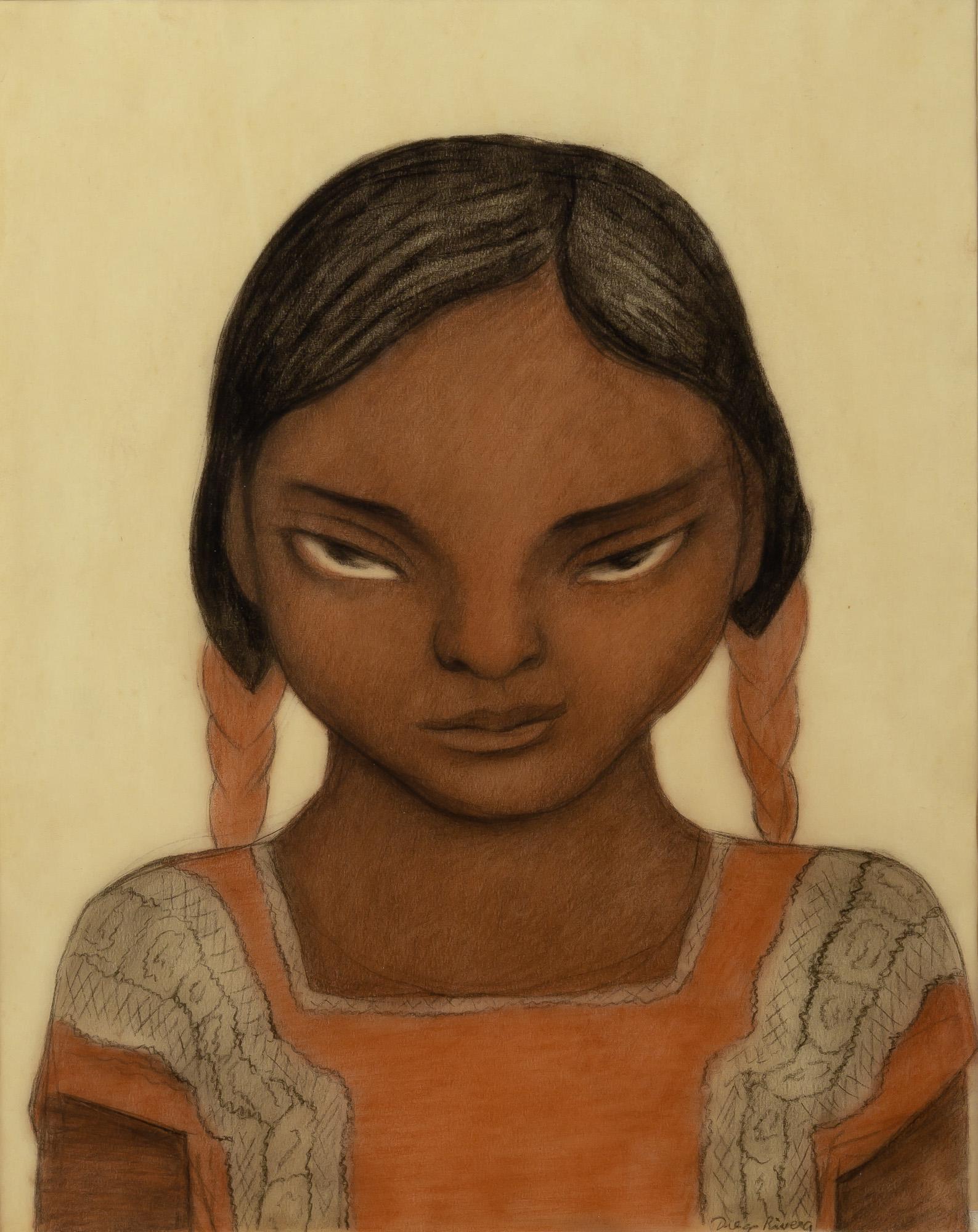 Diego Rivera Mexican, 18861957 Portrait of a Girl in Orange Oct 12