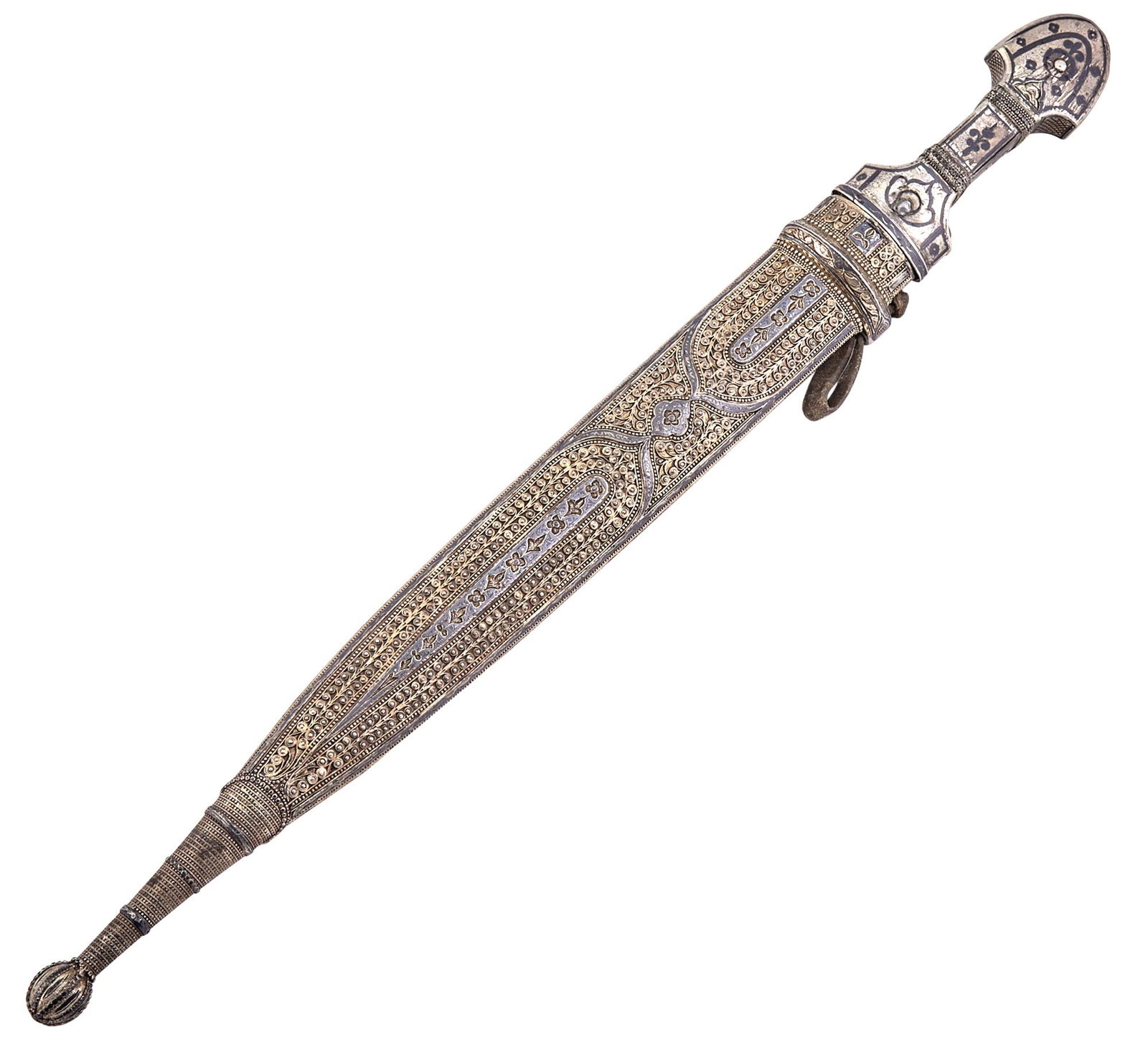 Caucasian Silver and Niello Kindjal (1 of 3)