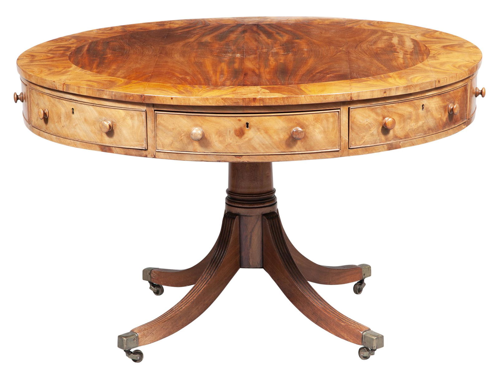 Regency Mahogany Drum Library Table (1 of 6)