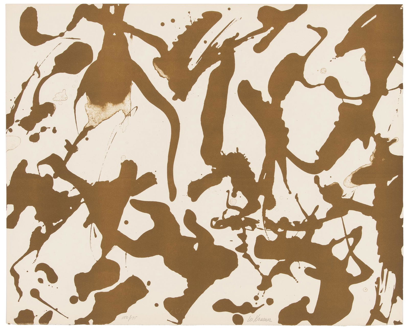 Lee Krasner (1908-1984): Lee Krasner (1908-1984) UNTITLED (WILLIAMS 18) Color lithograph, 1970, on Arches paper, signed and numbered 150/175 in pencil, from Peace Portfolio I, printed by Mourlot Graphics, Ltd., New York, publ