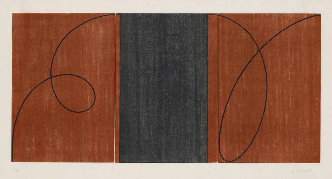 Robert Mangold (b. 1937): Robert Mangold (b. 1937) UNTITLED (SENIOR/SHOPMAKER 2000.05) Color woodcut (handprinted with wooden baren), 2000, on Hiromi Seichsosen handmade paper, signed and numbered 4/30 in pencil, published by