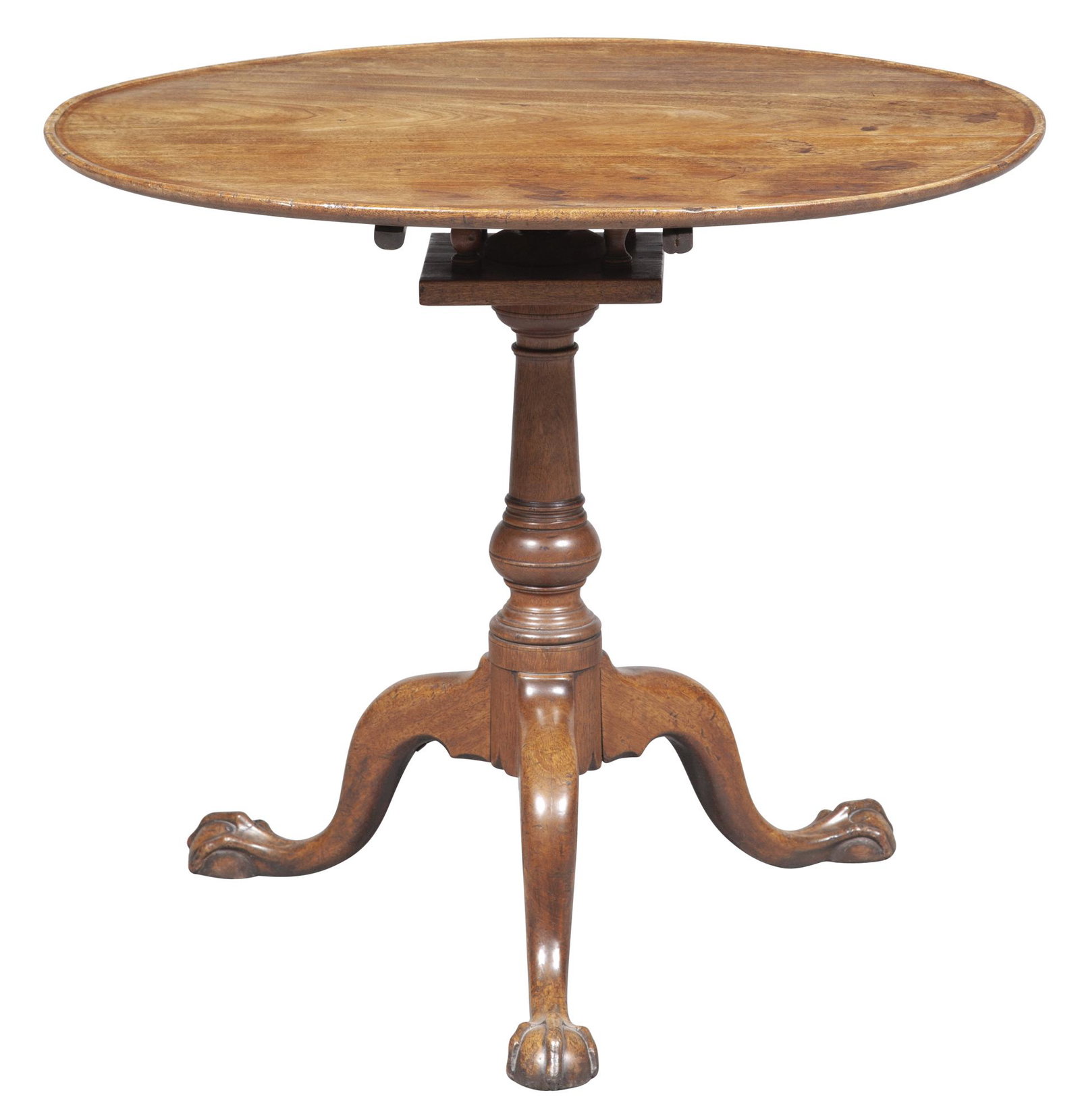 Chippendale Walnut Tilt-top Tea Table (1 of 5)