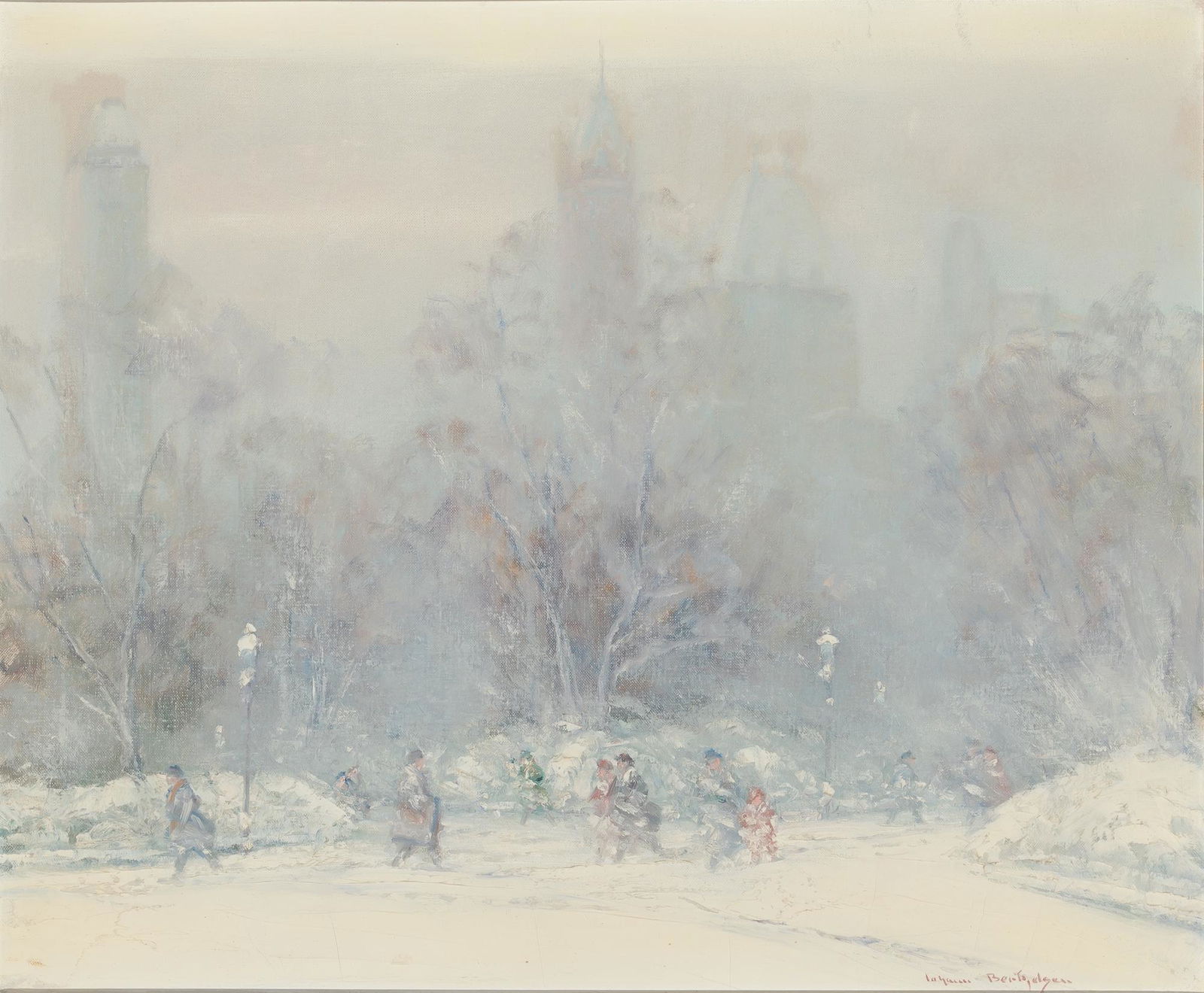 Johann Berthelsen Danish/American, 1883-1972 Central Park (1 of 4)