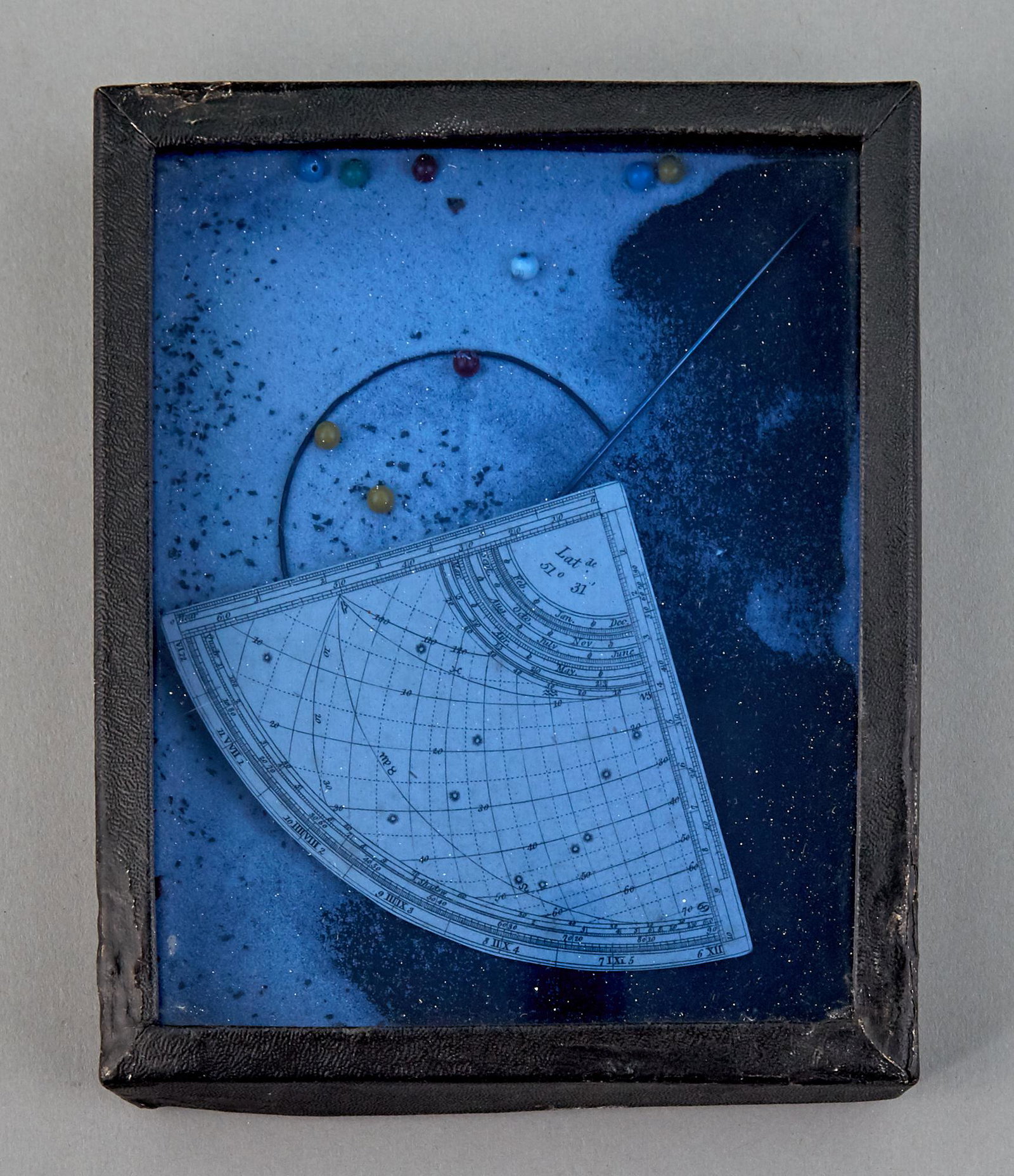 Joseph Cornell: Joseph Cornell American, 1903-1972 Untitled (Object), 1939 Signed and dated Joseph Cornell 1939 on a label affixed to the underside Paperboard box construction with tinted glass, metal ring, metal bar