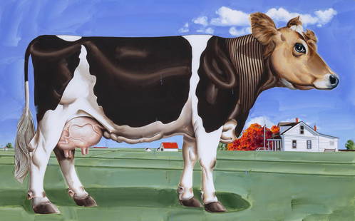 Paul Giovanopoulos: Paul Giovanopoulos Greek, b. 1939 Cow Now, 2009 Acrylic on canvas 46 x 73 1/4 inches (117 x 186 cm) Unframed C