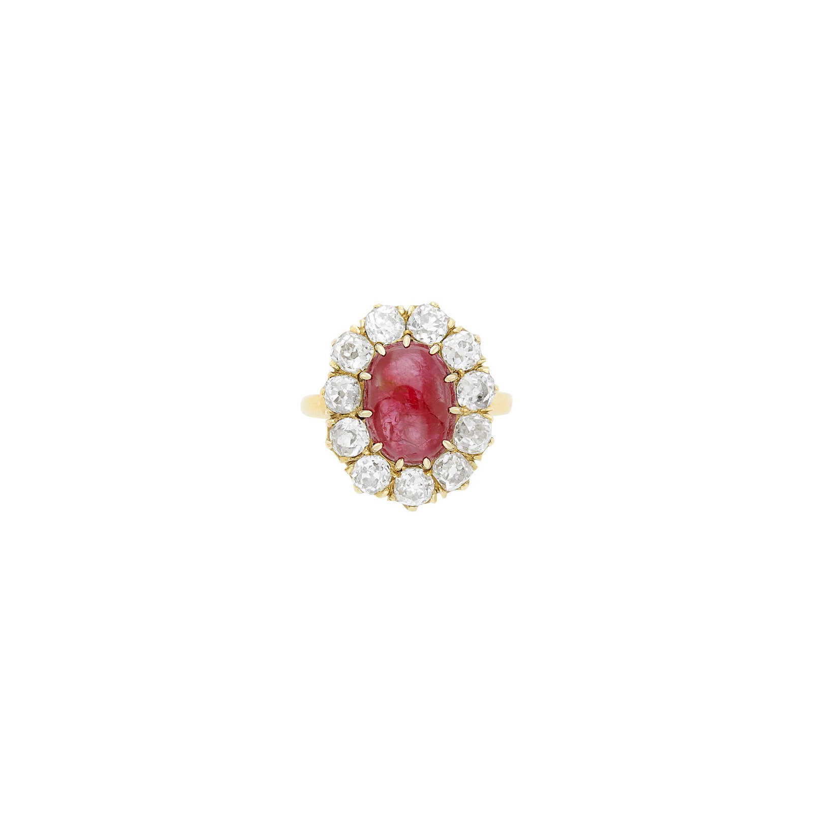 Seaman Schepps Gold, Cabochon Ruby and Diamond Ring (1 of 2)