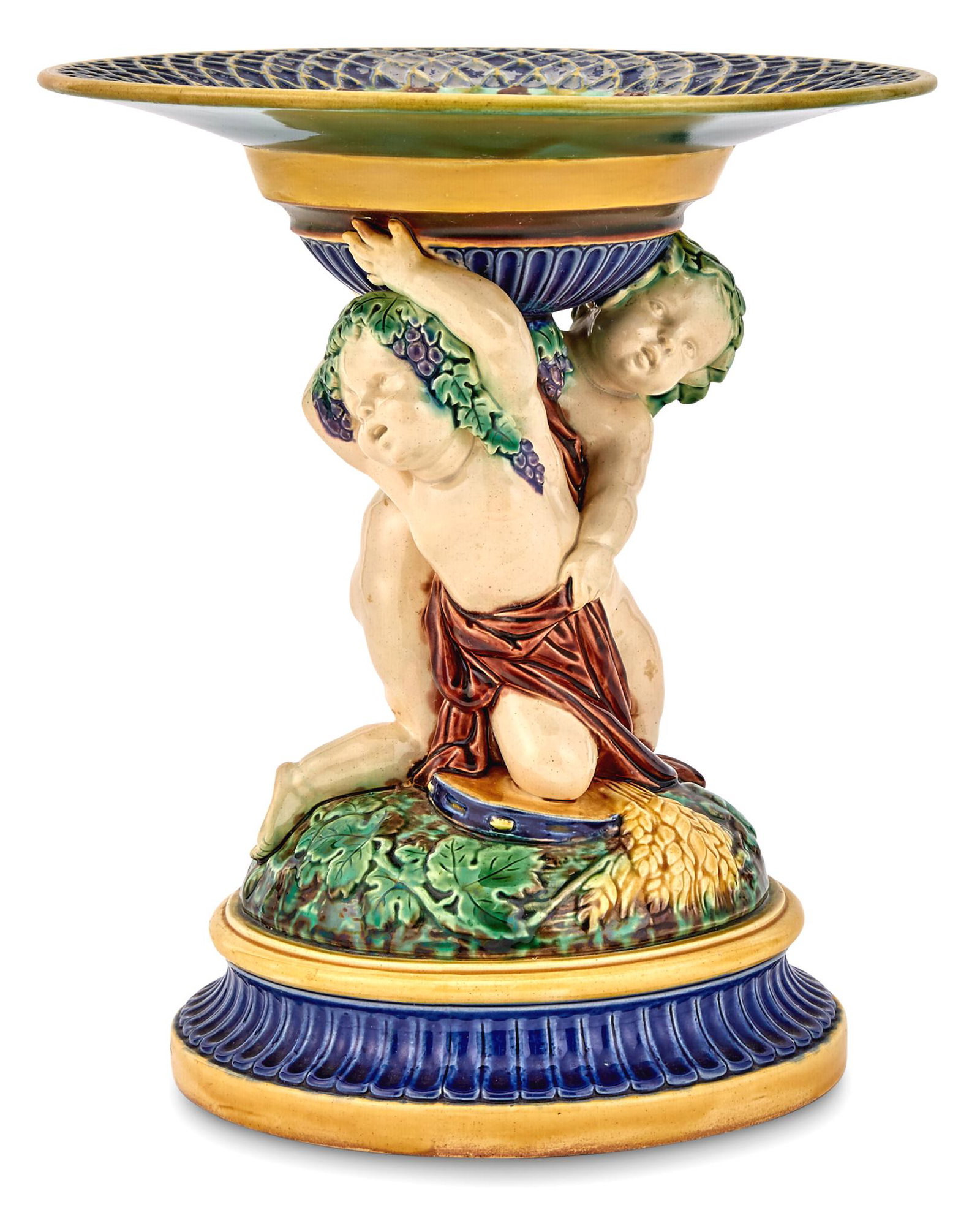 Minton & Co. Majolica Figural Compote (1 of 7)
