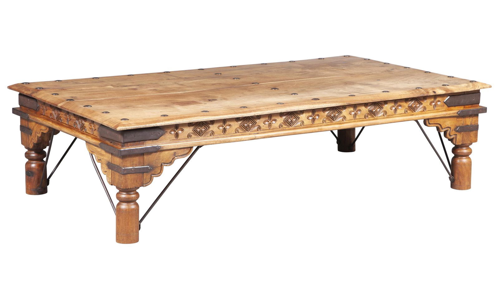 Indian Style Nail Studded Low Table (1 of 6)