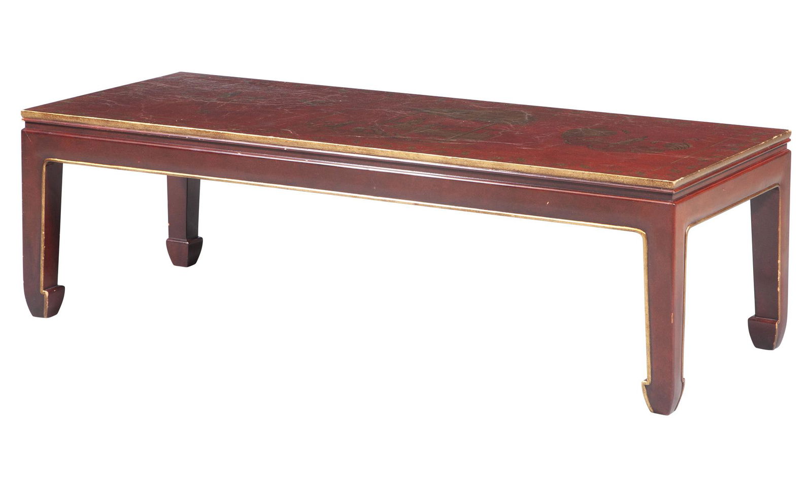 Chinese Red Lacquer and Gilt Decorated Low Table (1 of 5)