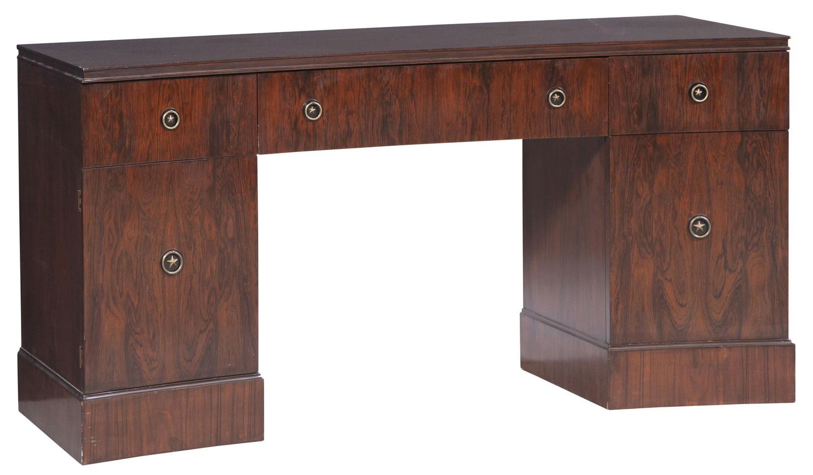 Art Deco Rosewood Pedestal Desk (1 of 9)
