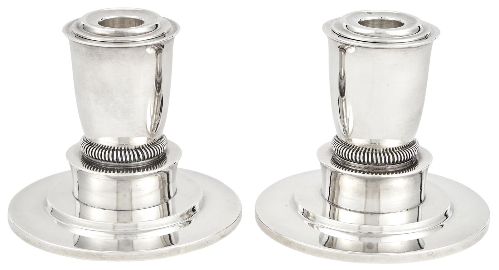 Pair of Roif Fritiof Bratland Mid-Century Design Sterling Silver Candlesticks (1 of 5)