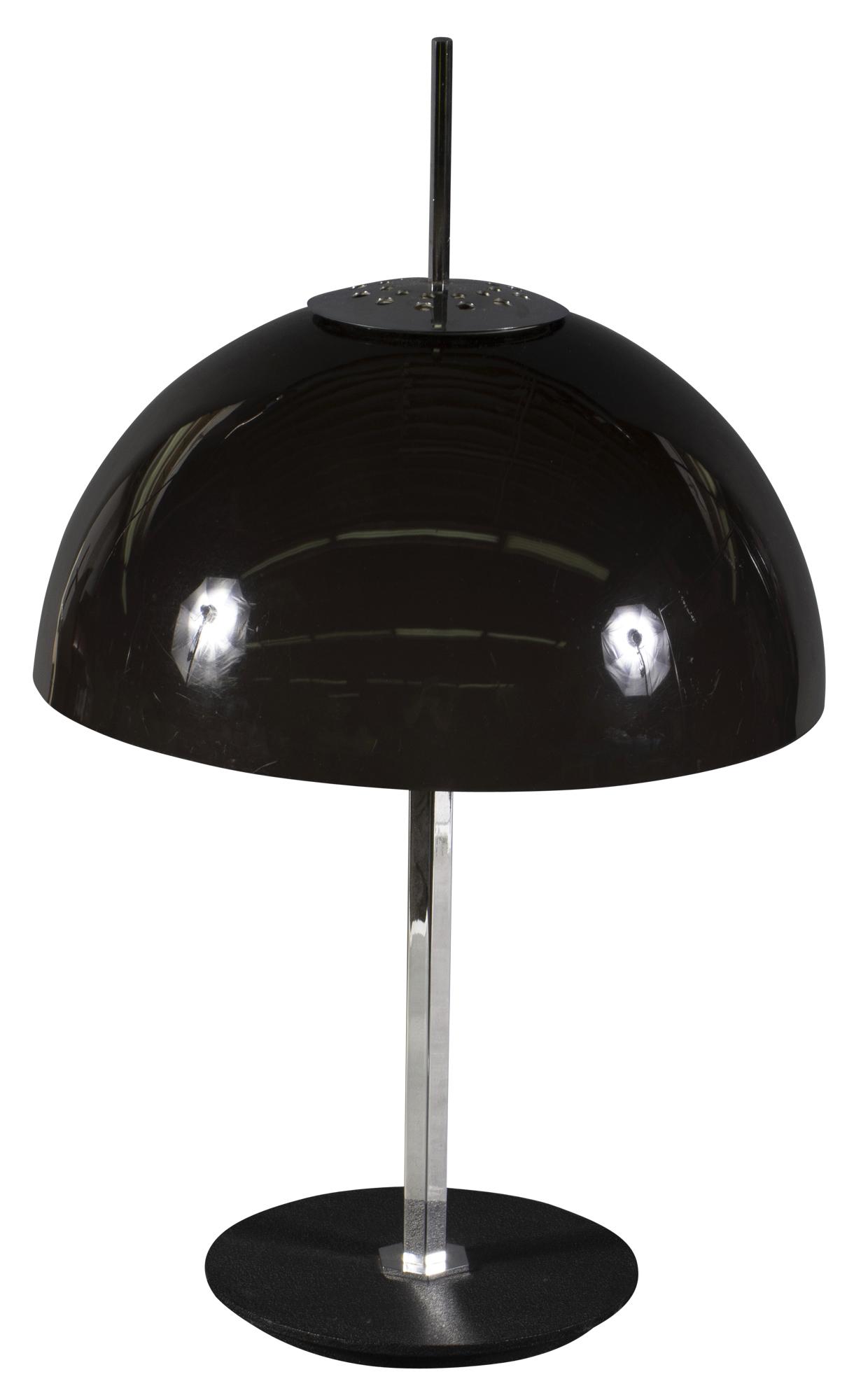 Gino Sarfatti Chromed Metal, Steel and Arcylic Model 584 Lamp: Gino Sarfatti Chromed Metal, Steel and Arcylic Model 584 Lamp For Arteluce, designed 1957 Height 23 inches, diameter 14 inches. C Private Collection of a Hamptons Family Estate