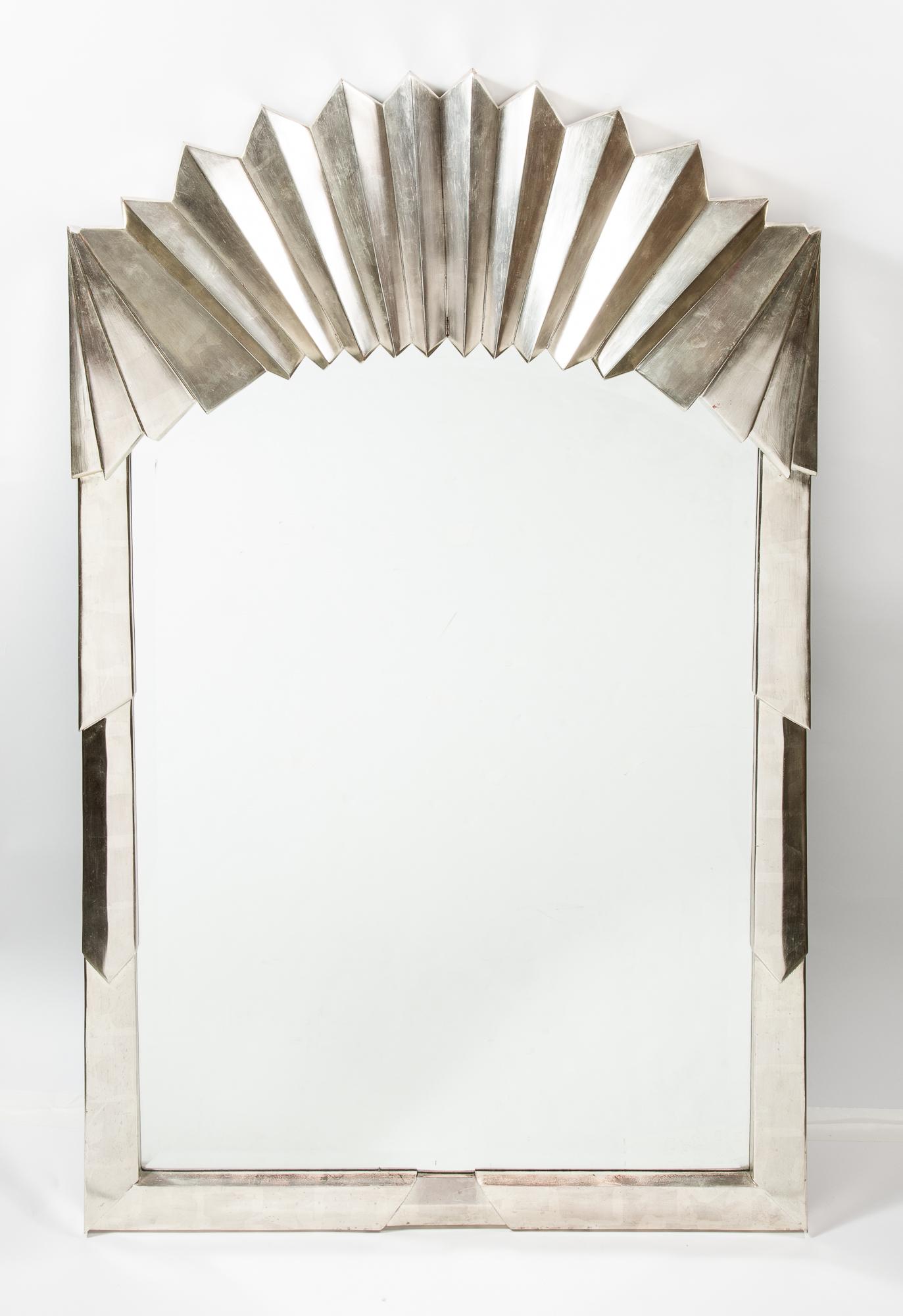 Donghia Silvered Wood Origami Mirror (1 of 2)