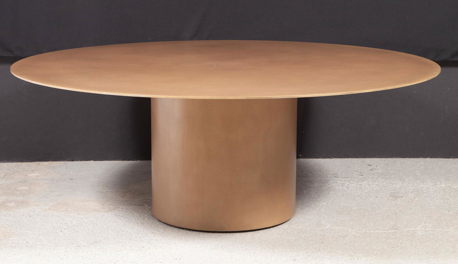 Martin Szekely Zincatura Giallo Finished Aluminum and Steel Solaris Round Dining Table (1 of 9)