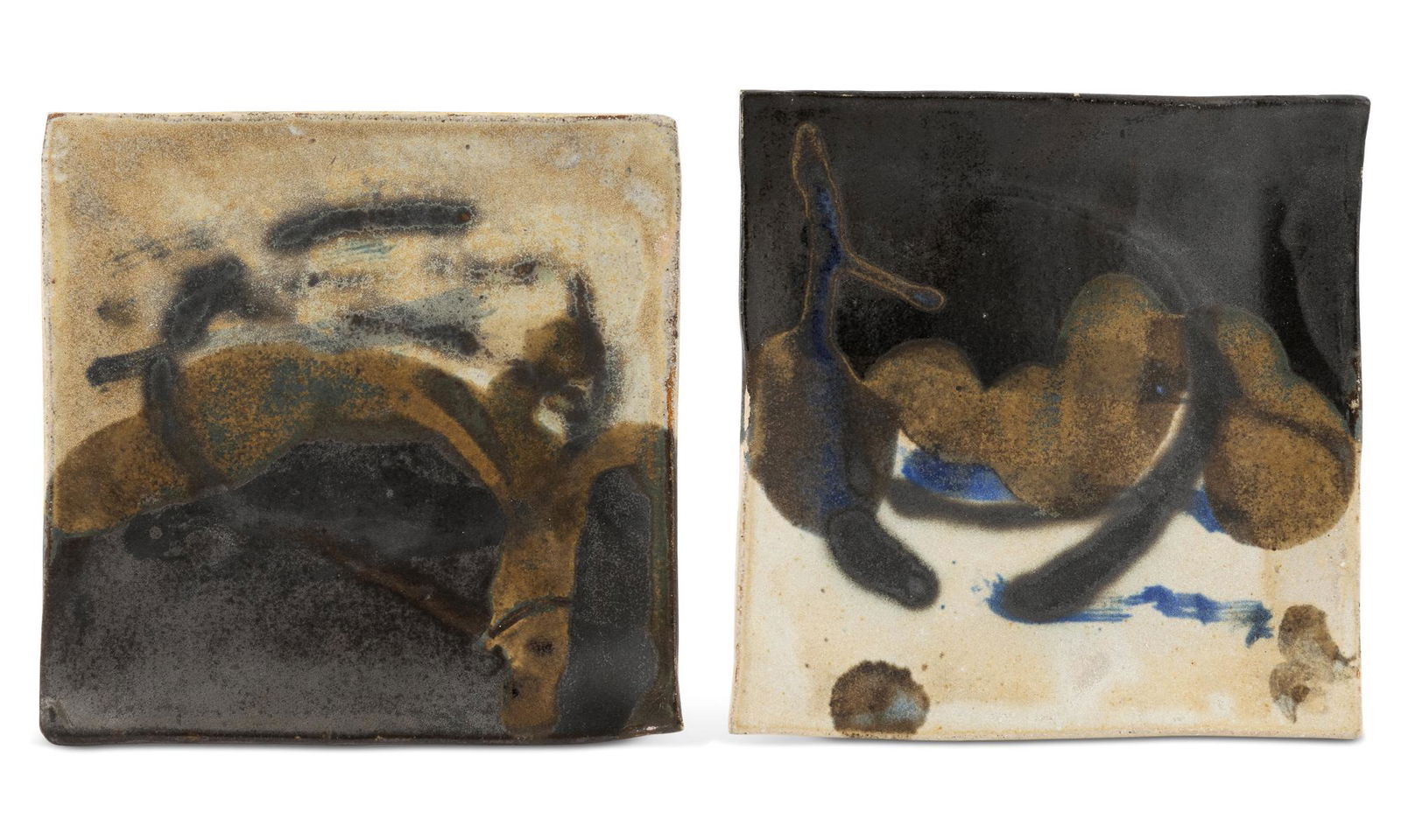 Two Toshiko Takaezu Glazed Ceramic Plaques (1 of 3)