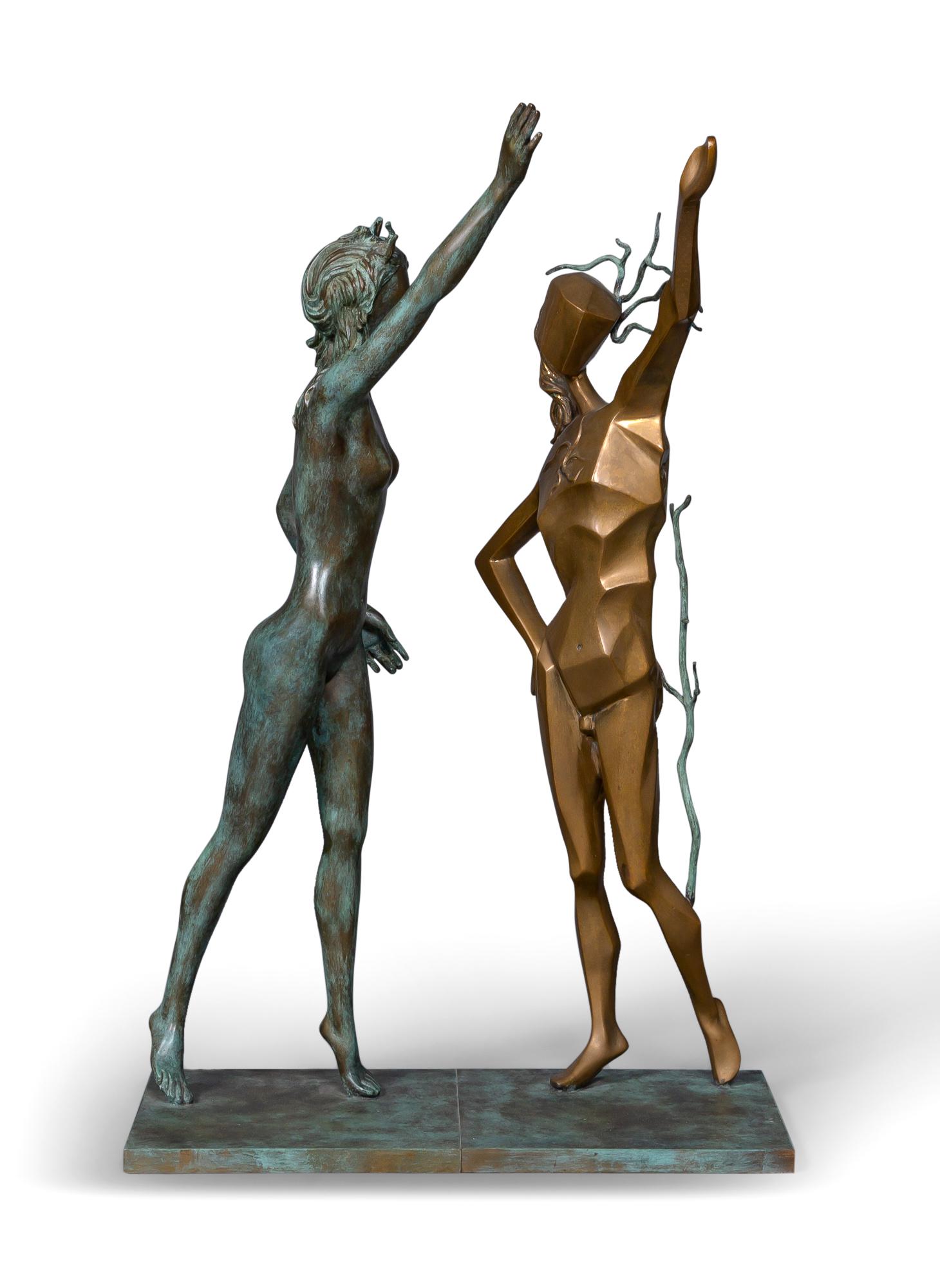 Salvador Dalí HOMMAGE À TERPSICHORE (LA DANSE) (DESCHARNES 593) Bronze with golden brown and green (1 of 4)