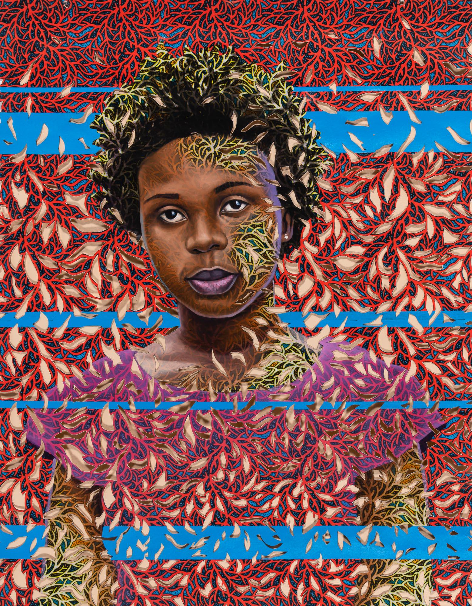 Patrick Quarm Ghanaian, b. 1988 Laced Body I, 2020 (1 of 3)