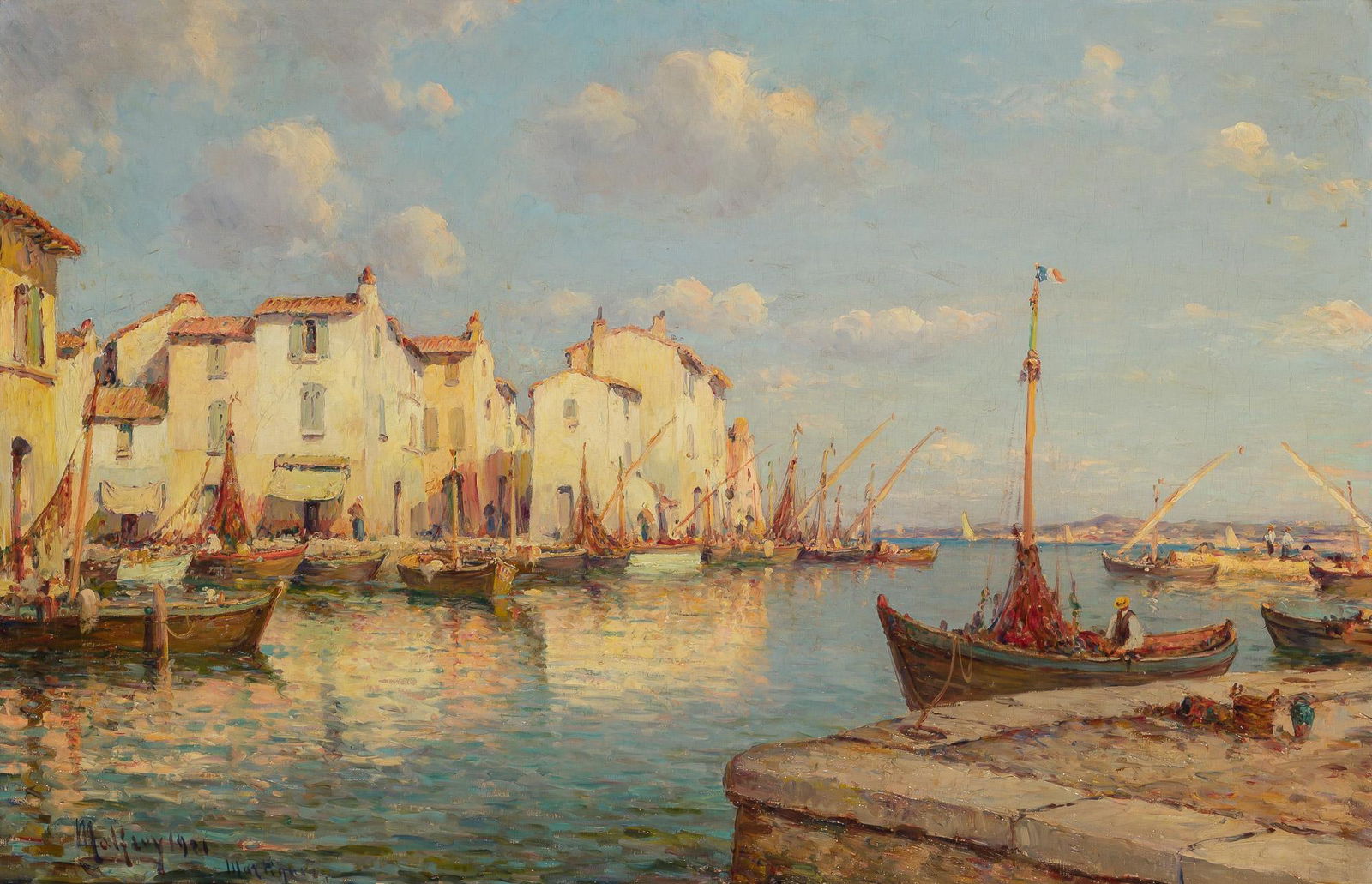 Charles Malfroy French, 1862-1951 Martigues, 1921: Charles Malfroy French, 1862-1951 Martigues, 1921 Signed and dated Malfroy 1921 and inscribed Martigues (ll) Oil on canvas 23 5/8 x 36 1/4 inches (60 x 92 cm) C