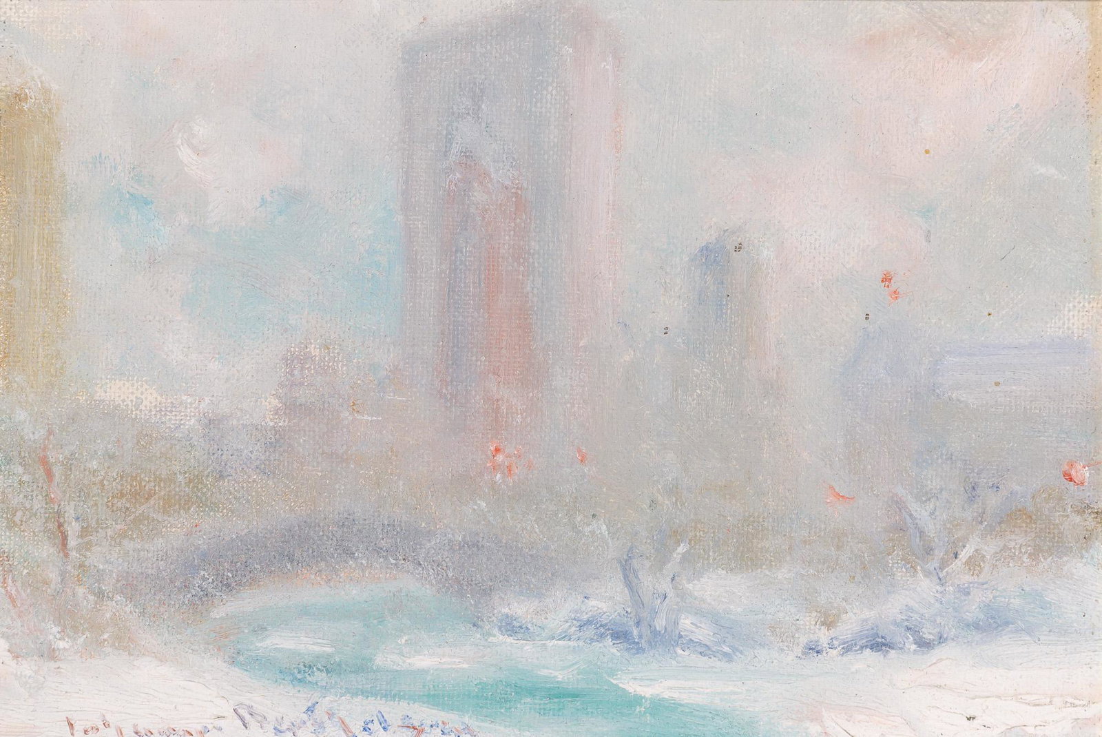 Johann Berthelsen Danish/American, 1883-1972 Central Park, Looking South (1 of 3)