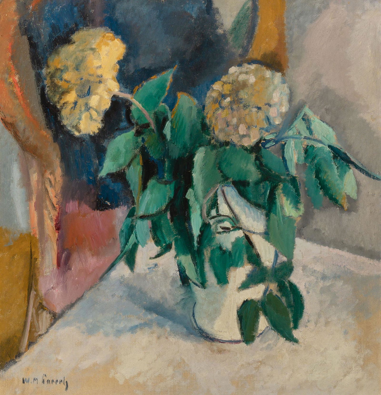 Willem Paerels Belgian, 1878-1962 Still Life with Flowers (1 of 4)