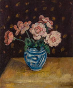 Samuel Halpert American, 1884-1930 Flowers in a Vase, 1917: Samuel Halpert American, 1884-1930 Flowers in a Vase, 1917 Signed and dated S. HALPERT 17 (lr) Oil on canvas 18 1/8 x 15 inches (46 x 38.1 cm) Provenance: Berry-Hill Galleries, New York The present ca