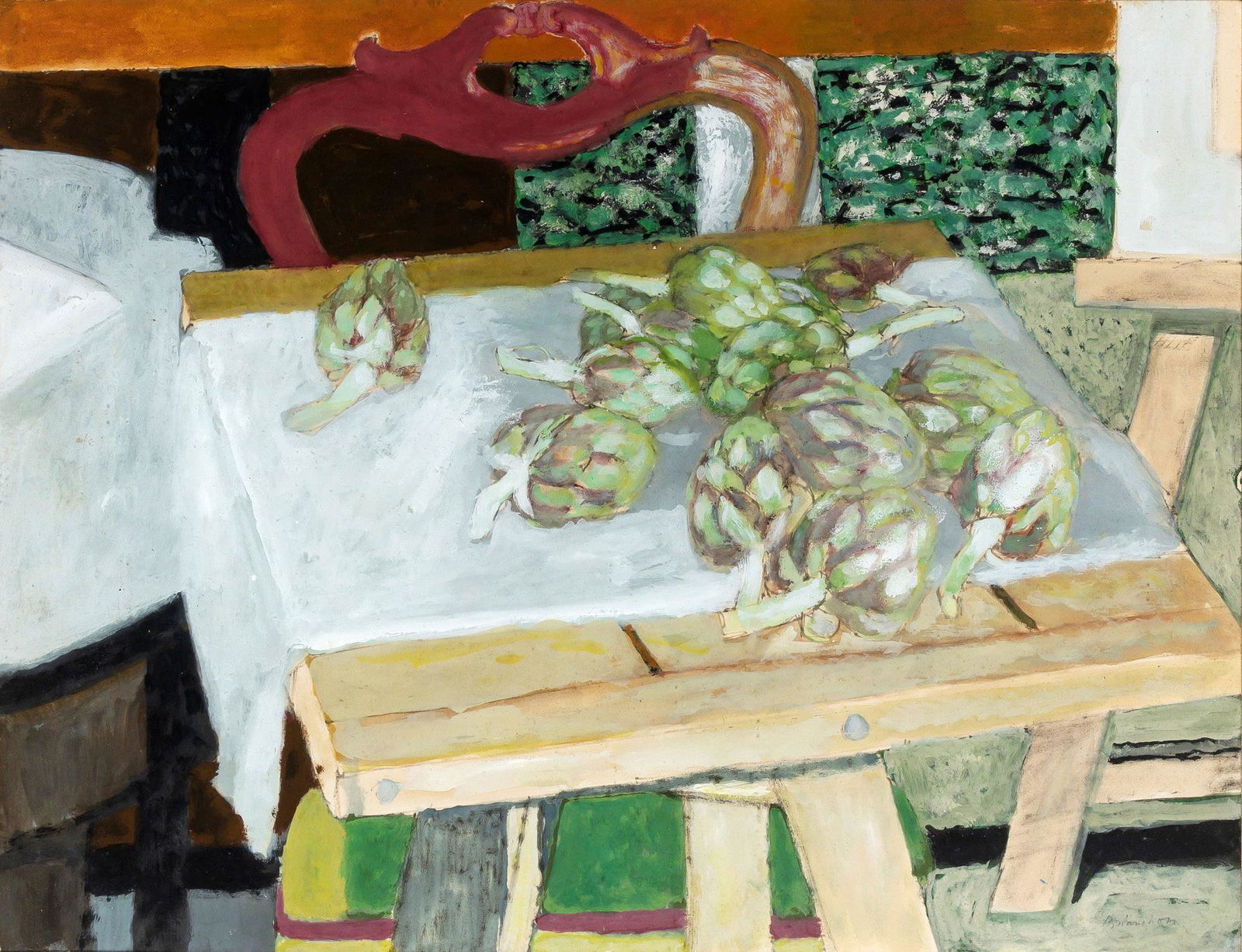Maurice Brianchon French, 1899-1979 Still Life with Artichokes (1 of 4)