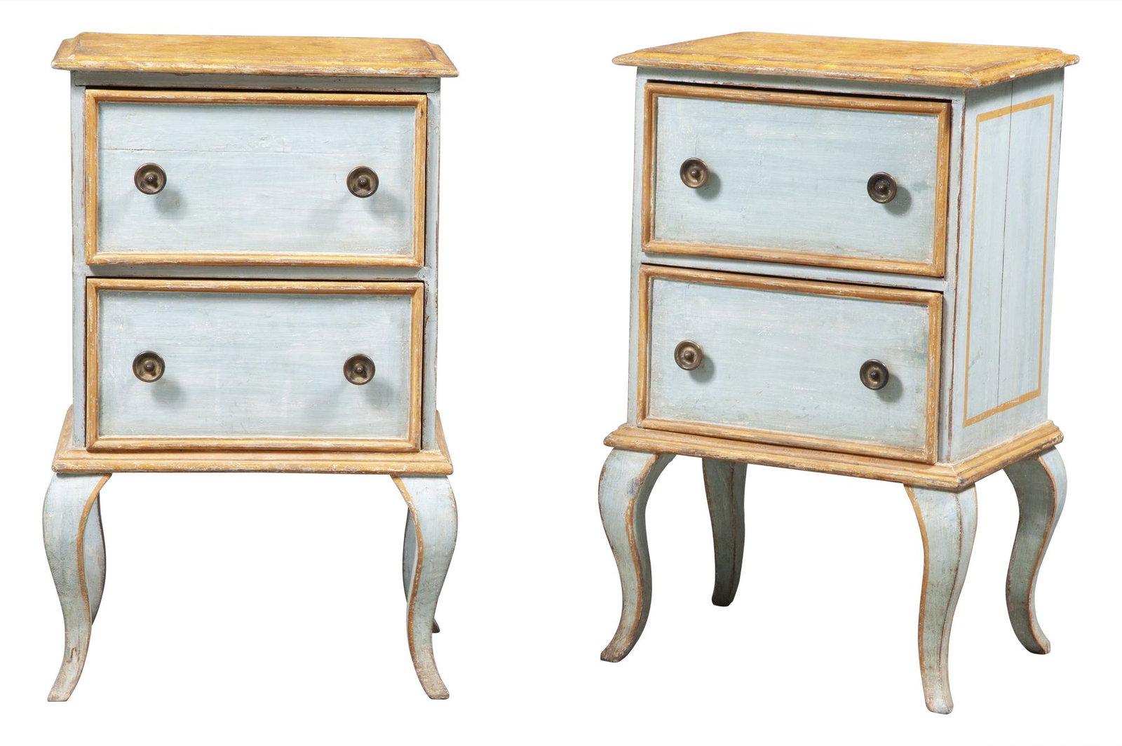Pair of Italian Rococo Style Painted Commodini (1 of 5)