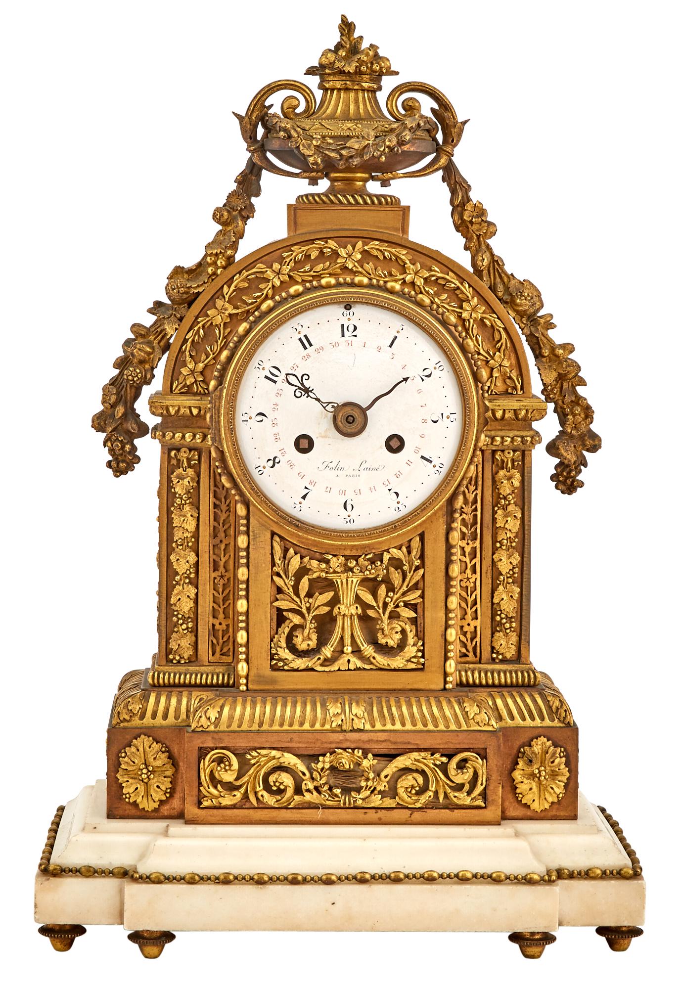 Louis XVI Gilt-Bronze Mantel Clock (1 of 7)
