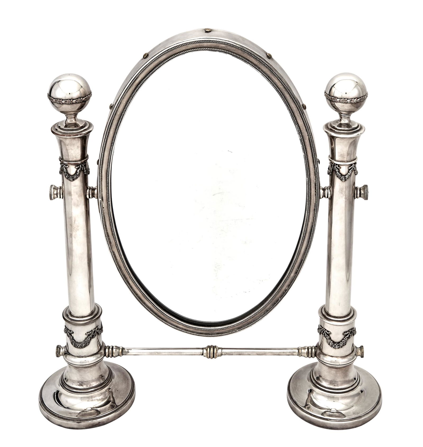 American Silver Plated Dressing Mirror (1 of 3)
