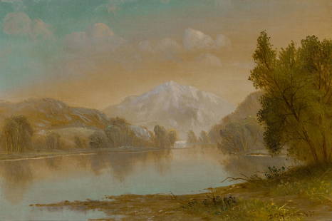 Daniel Charles Grose American, 1838-1900 Mountain Lake, 1871: Daniel Charles Grose American, 1838-1900 Mountain Lake, 1871 Signed and dated D C Grose 1871 (lr) Oil on canvas 8 1/4 x 12 1/8 inches (21 x 30.8 cm) C