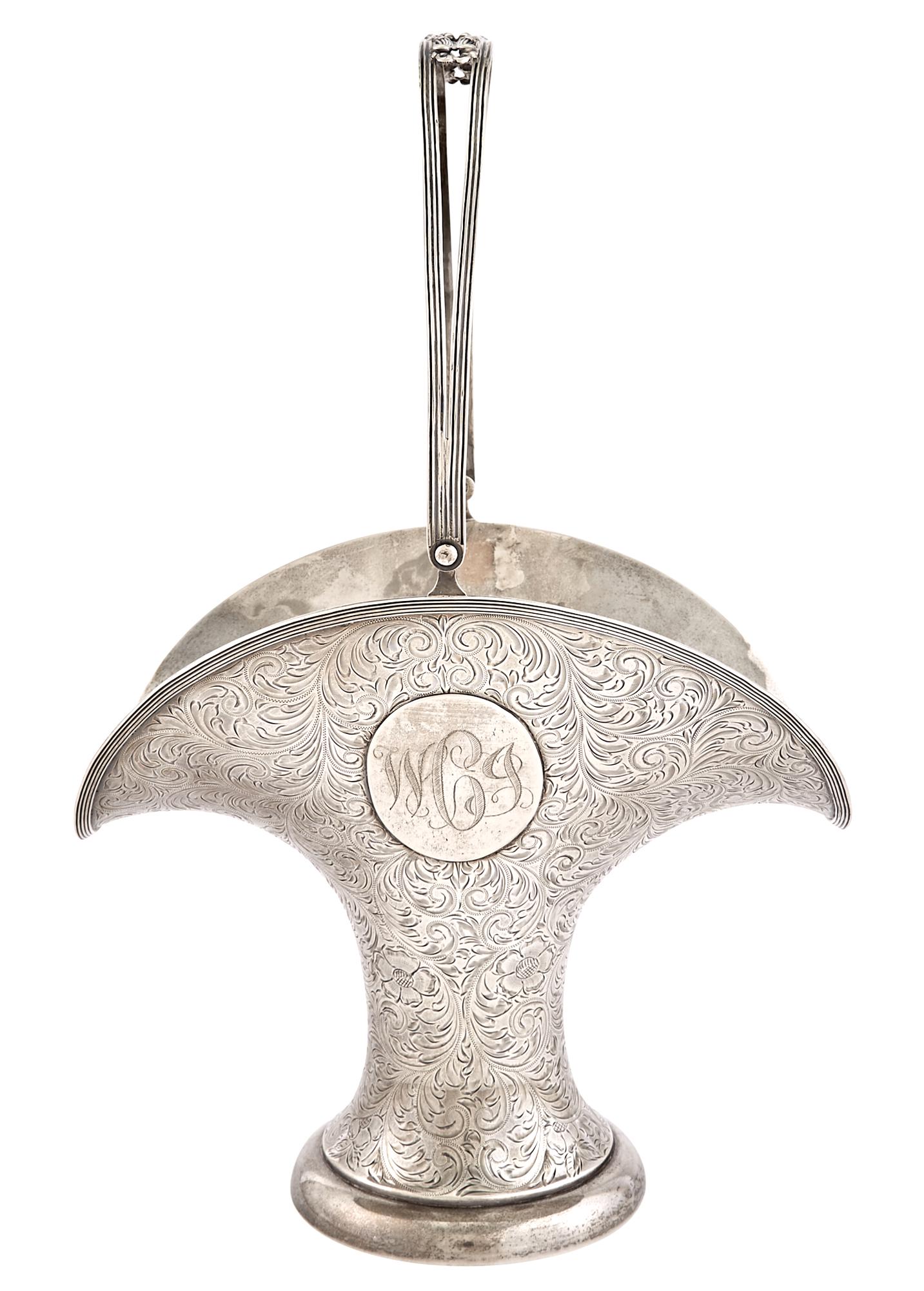 American Sterling Silver Bridal Basket (1 of 6)