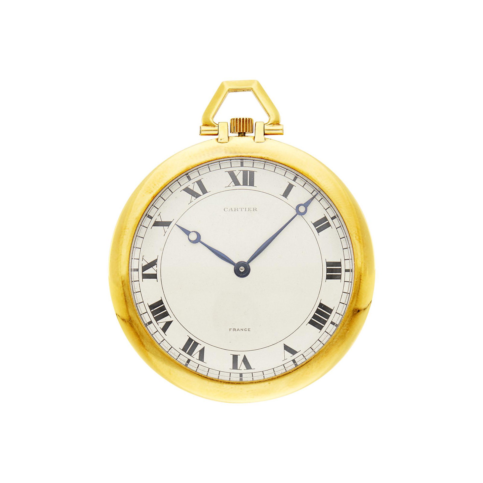 Cartier, European Watch & Clock Co. Gold Open Face Pocket Watch, France (1 of 1)